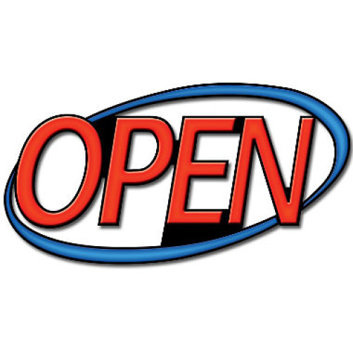 LED OPEN SIGN OVEL