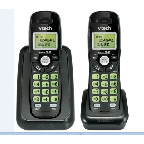 VTech  2-Handset Cordless Phone System DECT 6.0 CS6114-21
